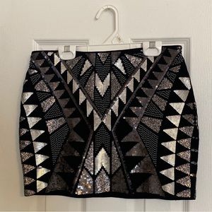 Express sequin skirt